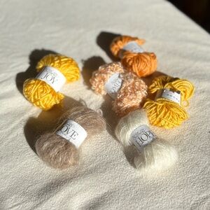 african expressions yarns sampler - 60g 6x10g mini skein merino kid mohair nwot